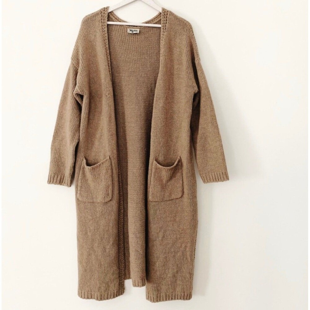 PIGMENT Korea wool blend long cardigan